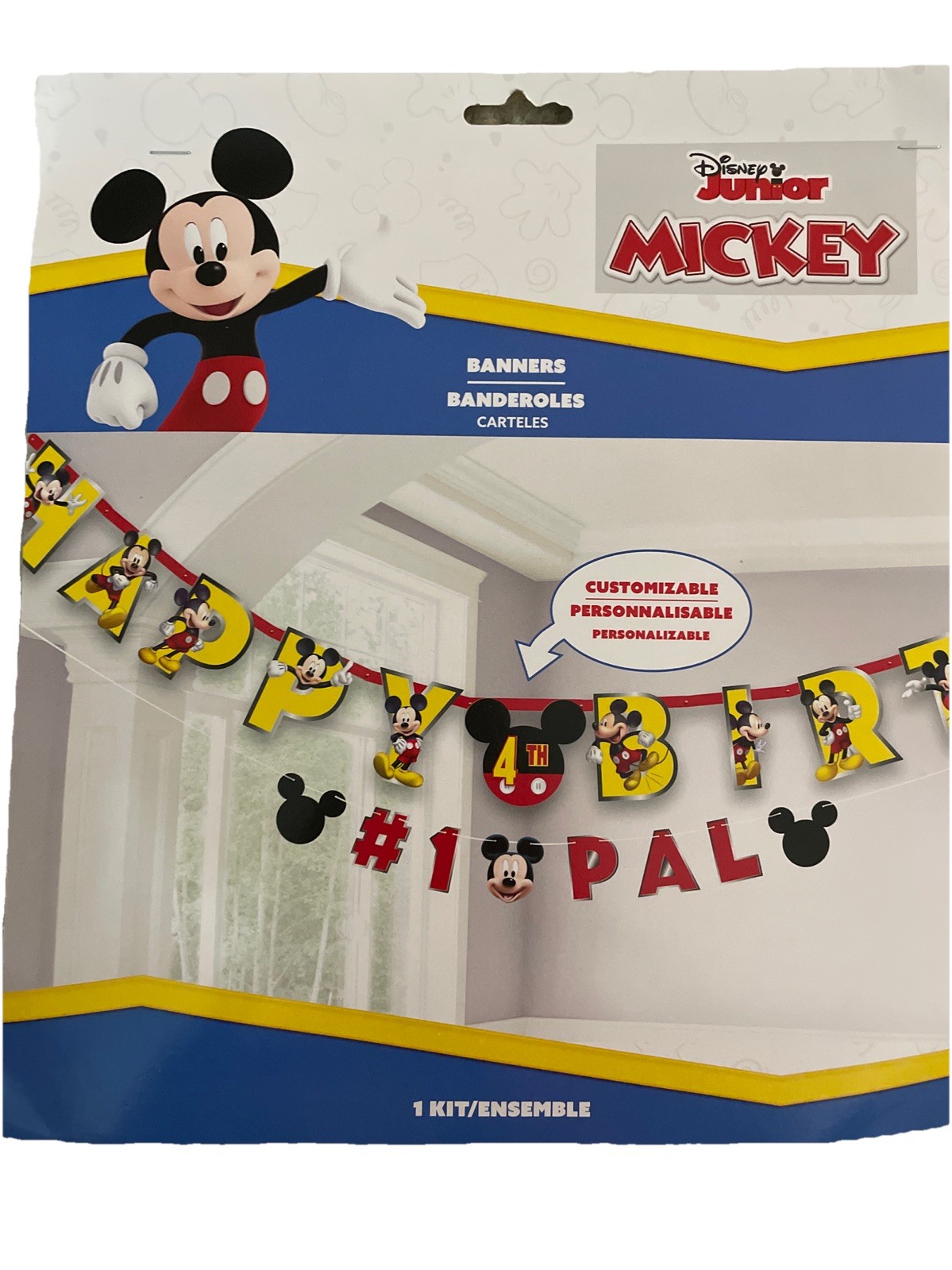 Disney Junior Mickey JUMBO Letter Banner Kit - BONUS Mini Banner - NEW SEALED gallery