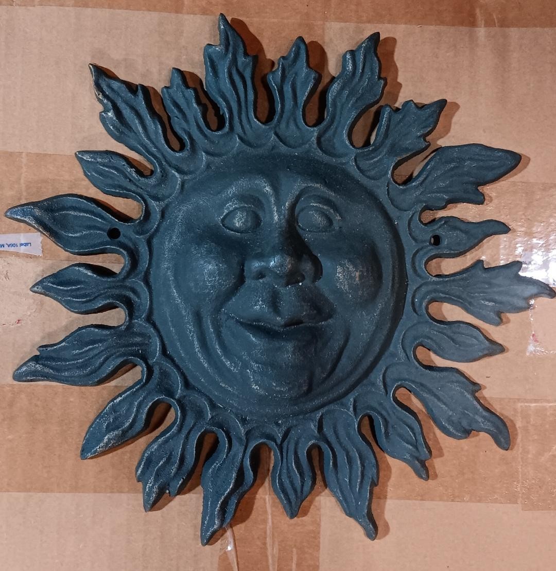Sun Man Cast Iron 10 Inch Wall Heavy Wall Decor gallery