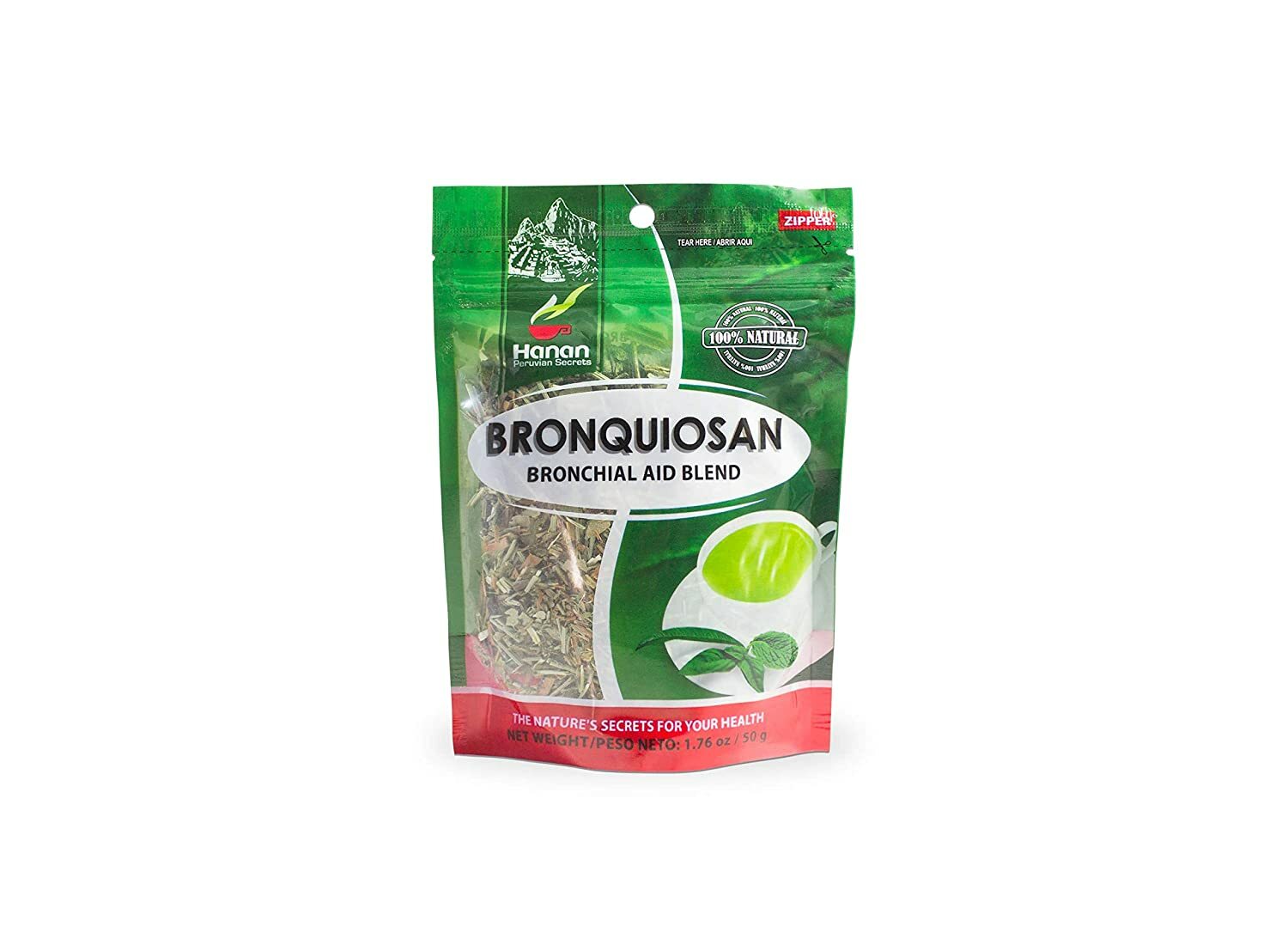 Hanan Peruvian Secrets Bronquiosan Herbal Tea | 100% Natural Bronchial Aid Blend gallery