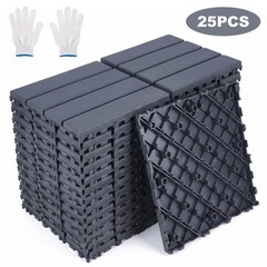 12×12″ Plastic Interlocking Composite Decking Floor Deck Tiles For Patio Bacony