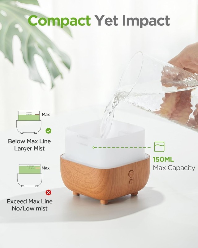 Essential Oil Diffuser Home Scent 8 LED Color Aromatherapy Mini Home Decor Desk gallery