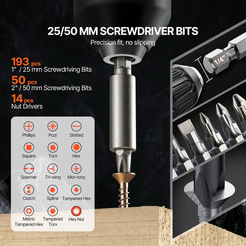 Drill Bit Set 318PCS Screwdriver Bit Set with Carrying Case Multi-purpose gallery