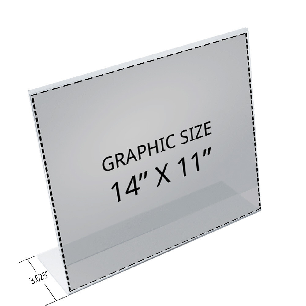 Azar Displays Angled L-Shaped Frame 14"x 11''High, 10-Pack gallery