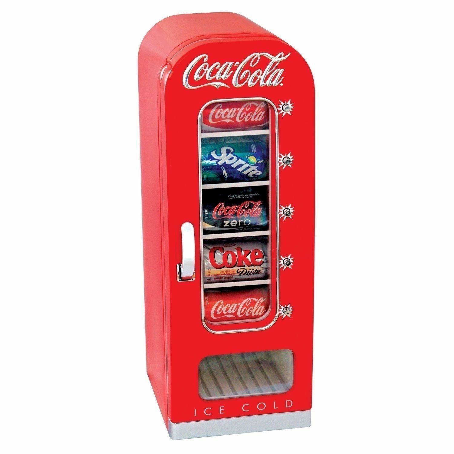 Retro Coca Cola Vending Fridge 10 Can Machine Mini Soda Refrigerator Coke Cooler gallery