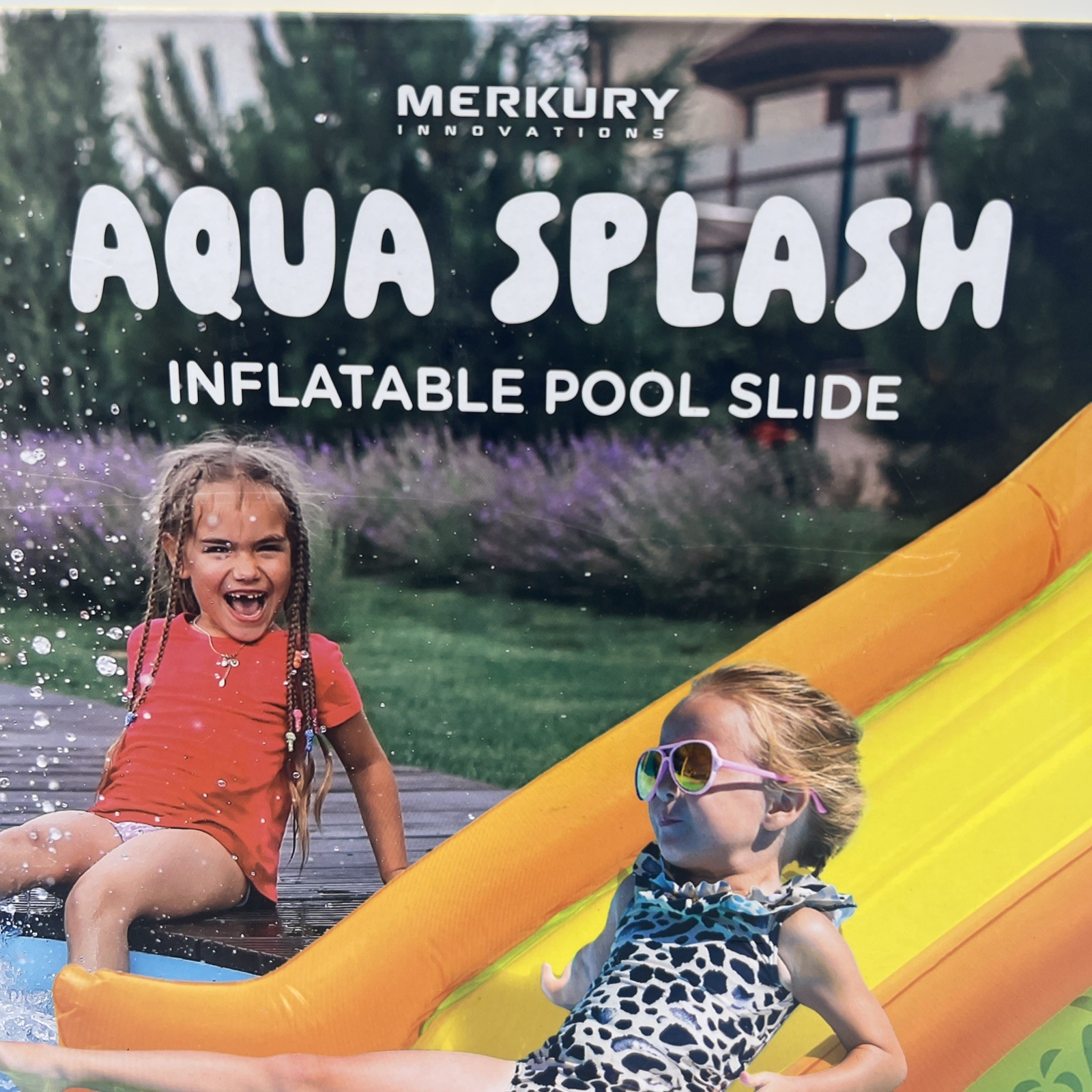New Merkury Aqua Splash Inflatable Pool Slide 8ft Long 3.25ft Tall Age7+ FreeS&H gallery