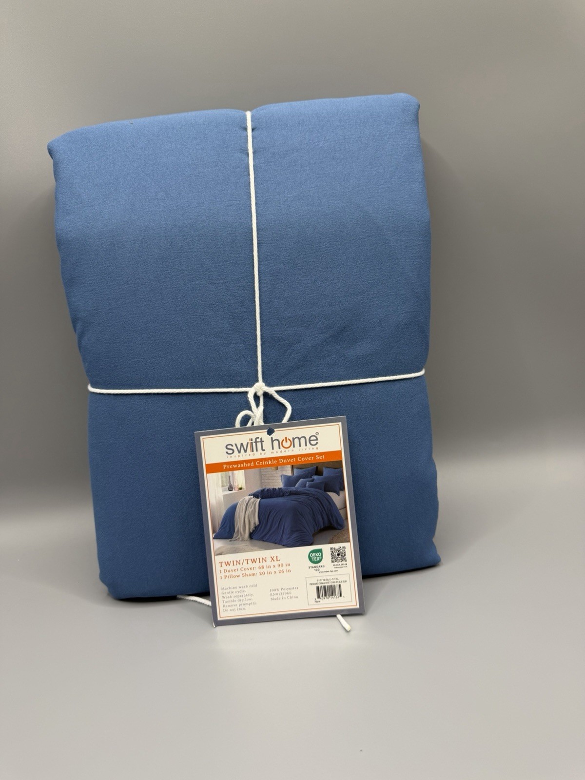 Swift Home Microfiber Washed Crinkle Duvet Cover + 1 Pillowcase TWIN/TWIN XL gallery