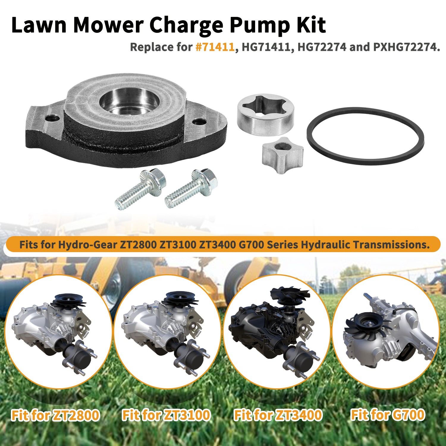 Transmission Charge Pump Kit Replace for Hydro-Gear 72274 for ZT2800 ZT3100 gallery