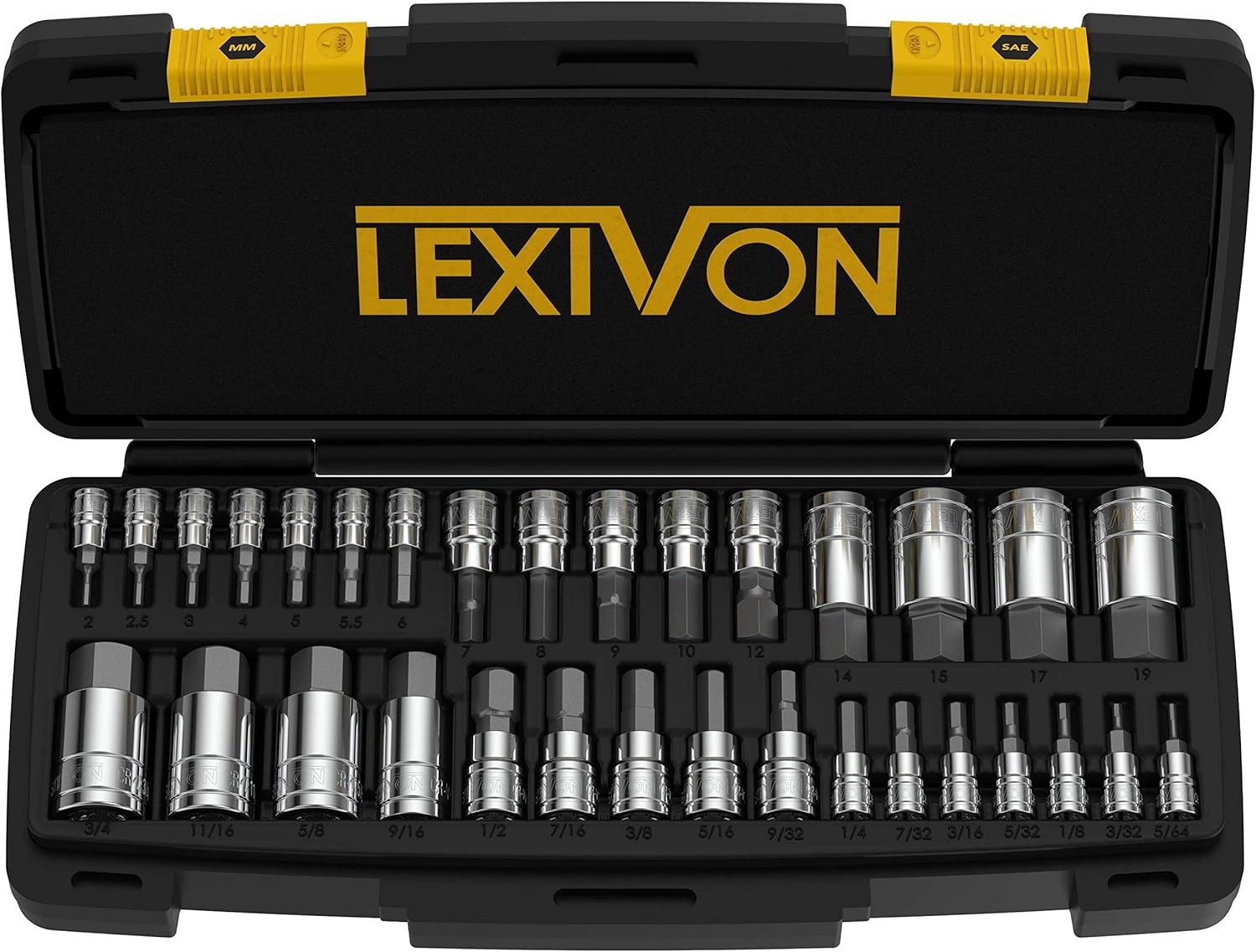 Master HEX Bit Socket Set, Premium S2 Alloy Steel | Complete 32-Piece, (LX-144) gallery