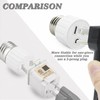 E26/E27 Light Socket to Plug Adapter 2/3 Prong Light Bulb Outlet Adapter 1 Pcs gallery