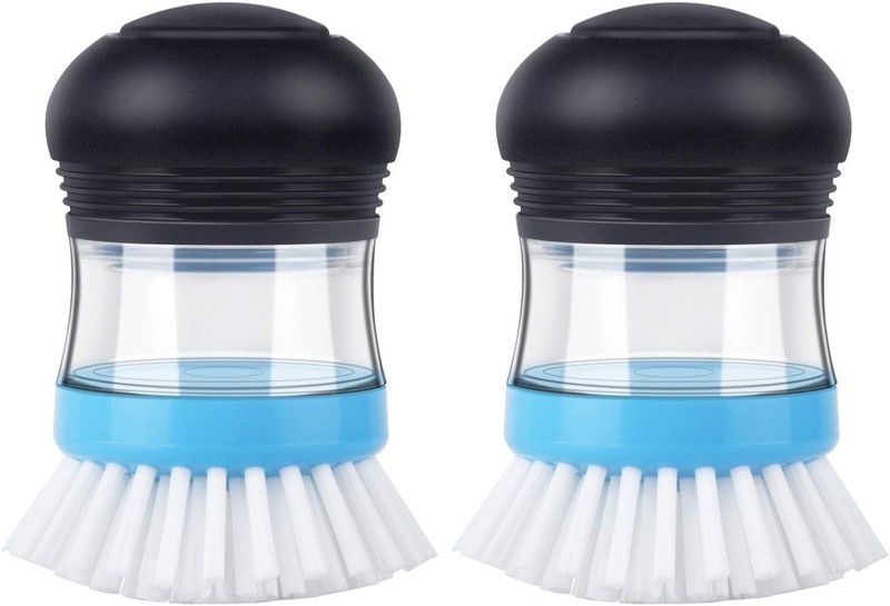 Versatile 2-Pack Soap Dispensing Brushes for Effortless Dish and Pot Cleaning gallery