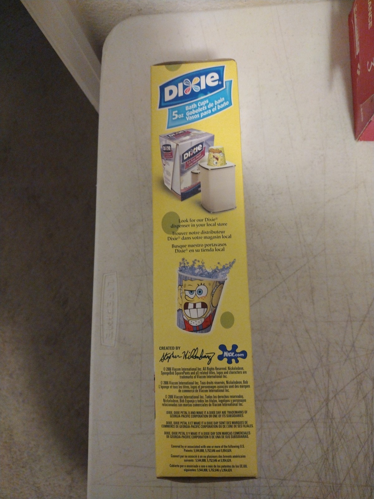 Spongebob Squarepants Dixie 5oz Bath Cups 90 cups in Box. 2006. B gallery