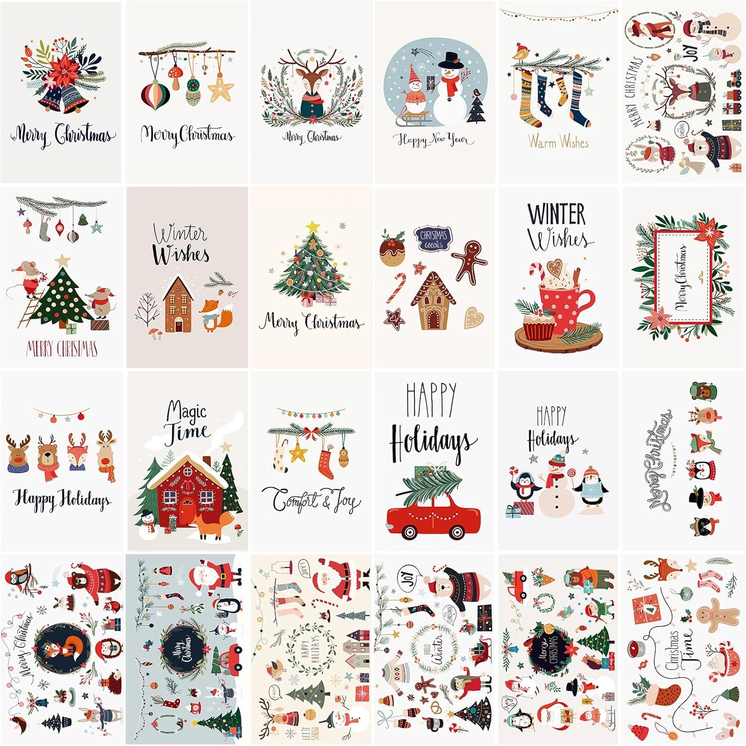 Christmas Cards with Envelopes and Stickers, 24 4x6 inches, gallery