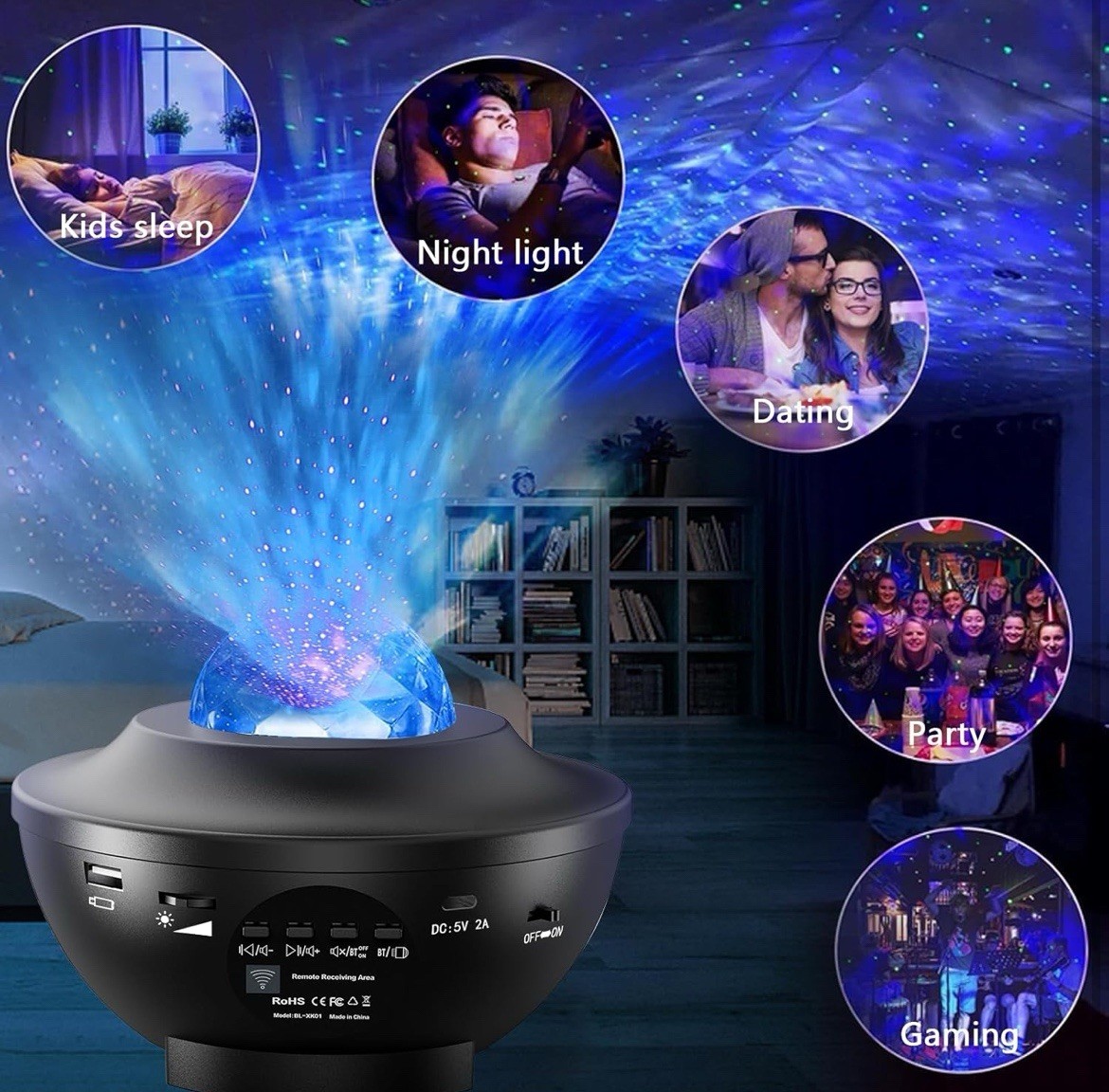 Galaxy Projector with Bluetooth Speaker – Transform Your Room Instantly! 🔊🌠 gallery