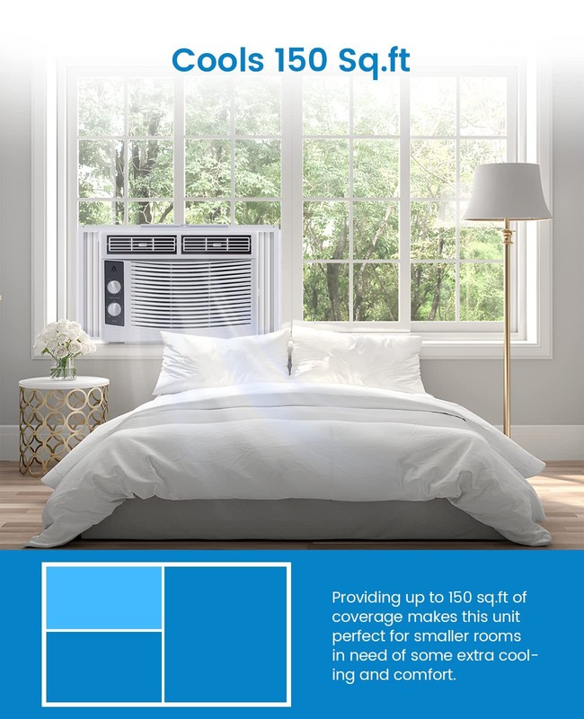 🔉5000 BTU Window Air Conditioner Mechanical Controls Washable Filter 150 Sq Ft gallery