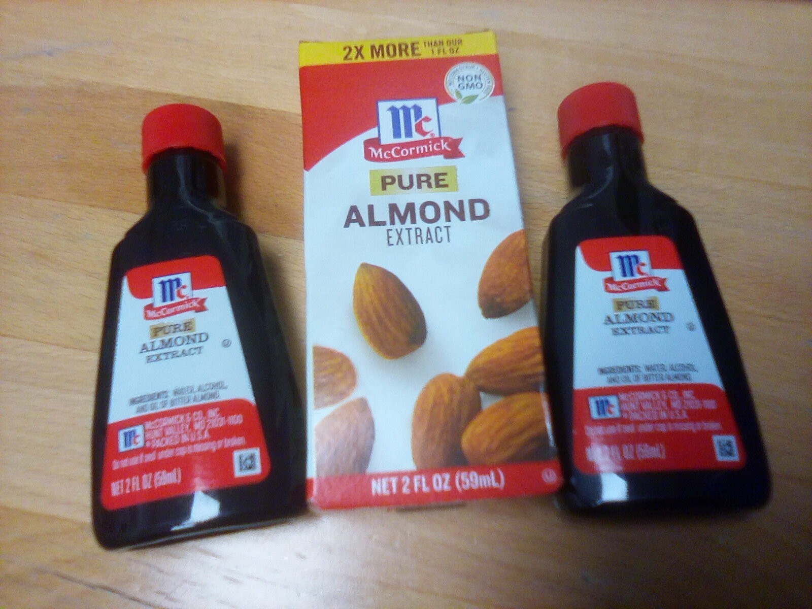 McCormick Pure Almond Extract 6oz total, (three 2oz bottles) FRESH and sealed gallery