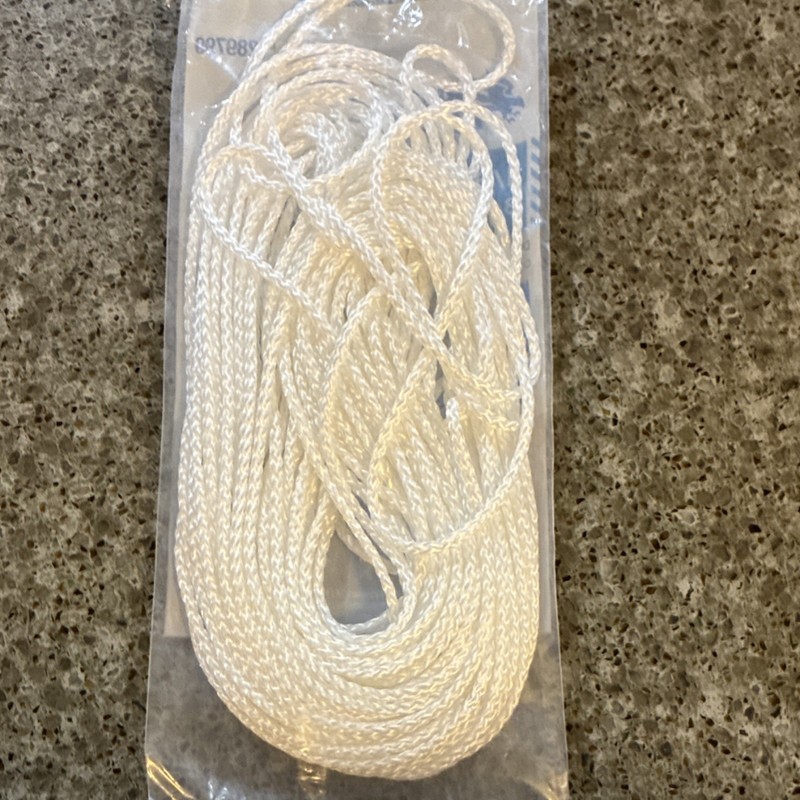 Blue Hawk Nylon Polyester Tie Down Cord White 1/8in x 48ft 40lb Diamond Braided gallery