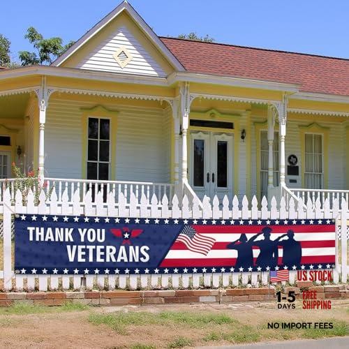 Veterans Day Decorations Banner Independence Day Memorial Day Backdrop Banner gallery
