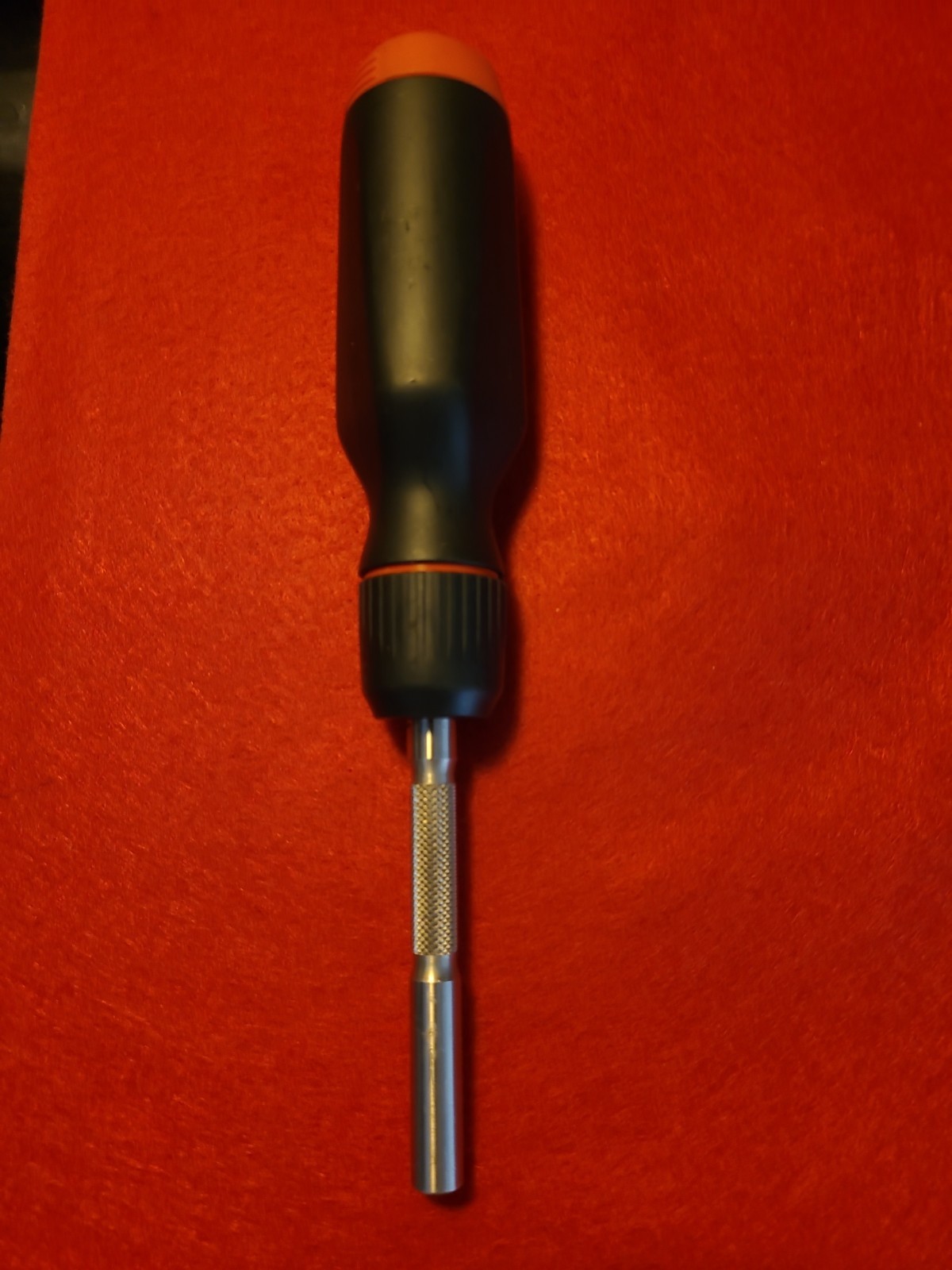 LTT Linus Tech Tips Multi-Bit Black Orange Silver Shaft Ratcheting Screwdriver gallery