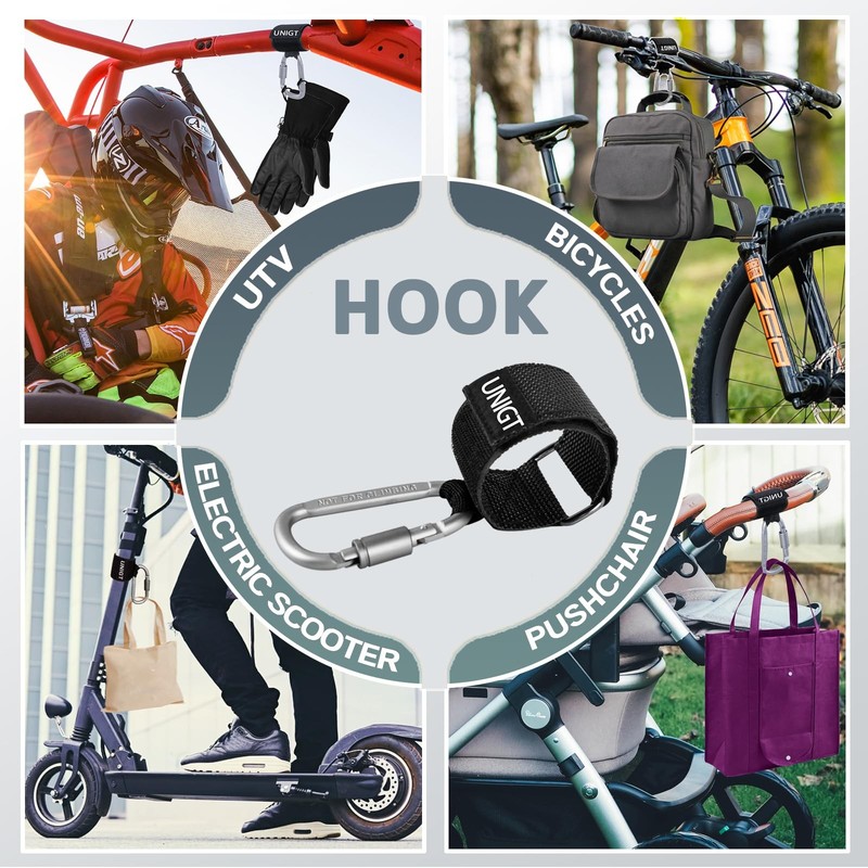 4 Pack UTV Hooks for Headsets, Helmets, Goggles Carabiner Accessory Hanger gallery