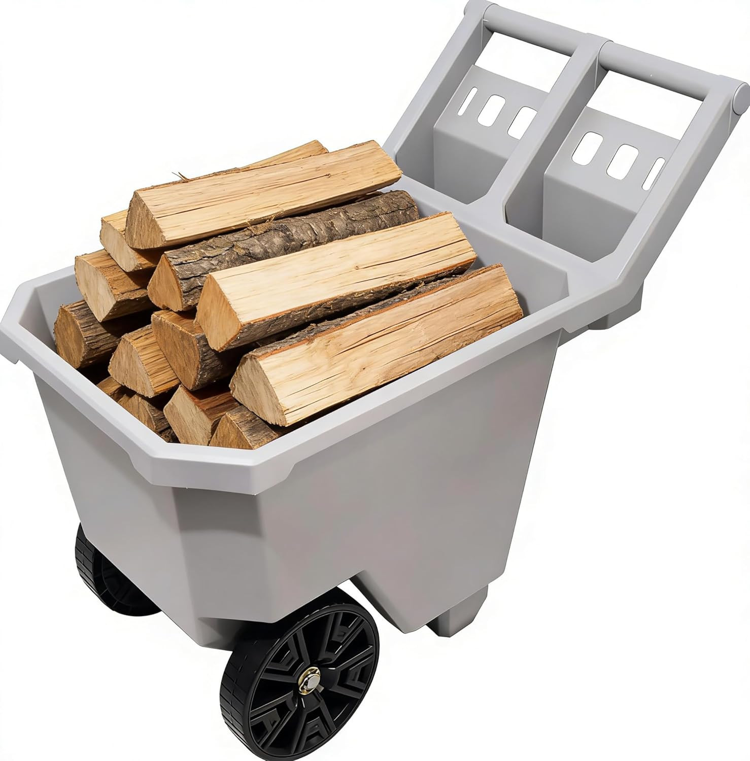 AAIN 2-Wheel Wheelbarrow, 300 LB Capacity Yard Cart with 9 in Maintenance-Free S gallery