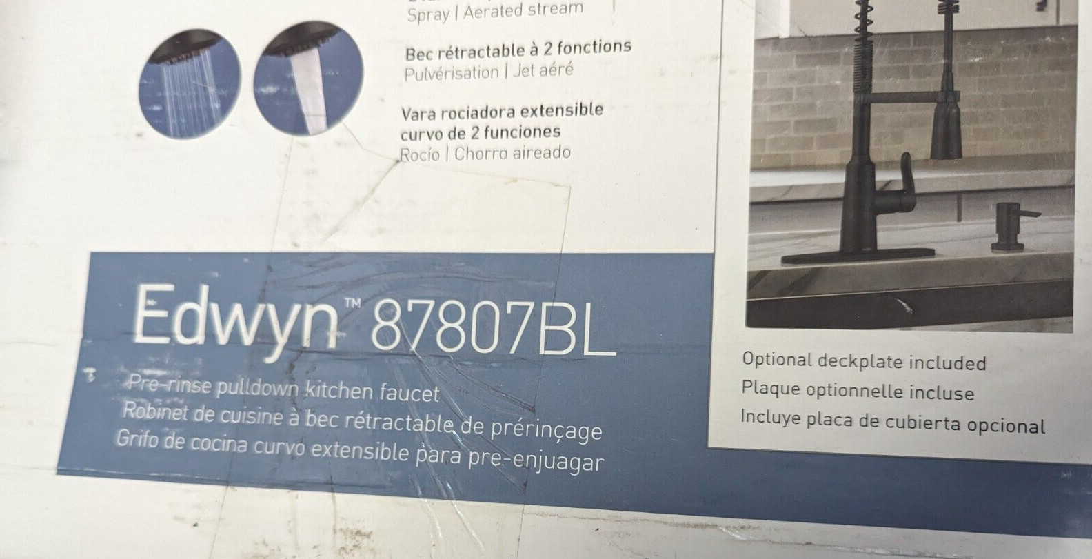 Moen Edwyn 87807BL Pulldown Kitchen Faucet - Matte Black gallery