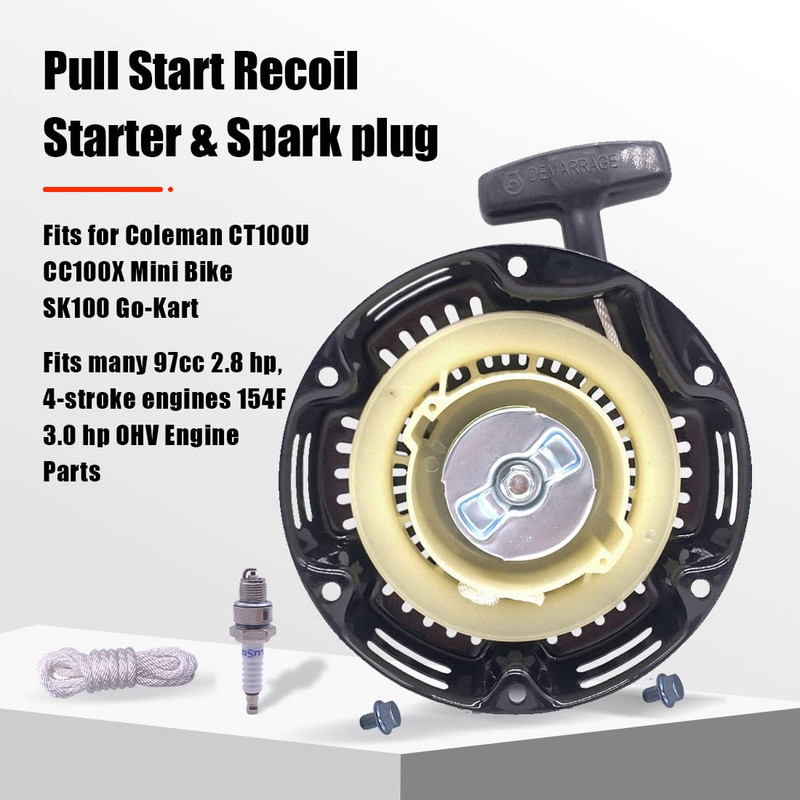 Pull Start Recoil Starter for Coleman CK100-S CT100U CC100X Mini Bike SK100 Go-K gallery