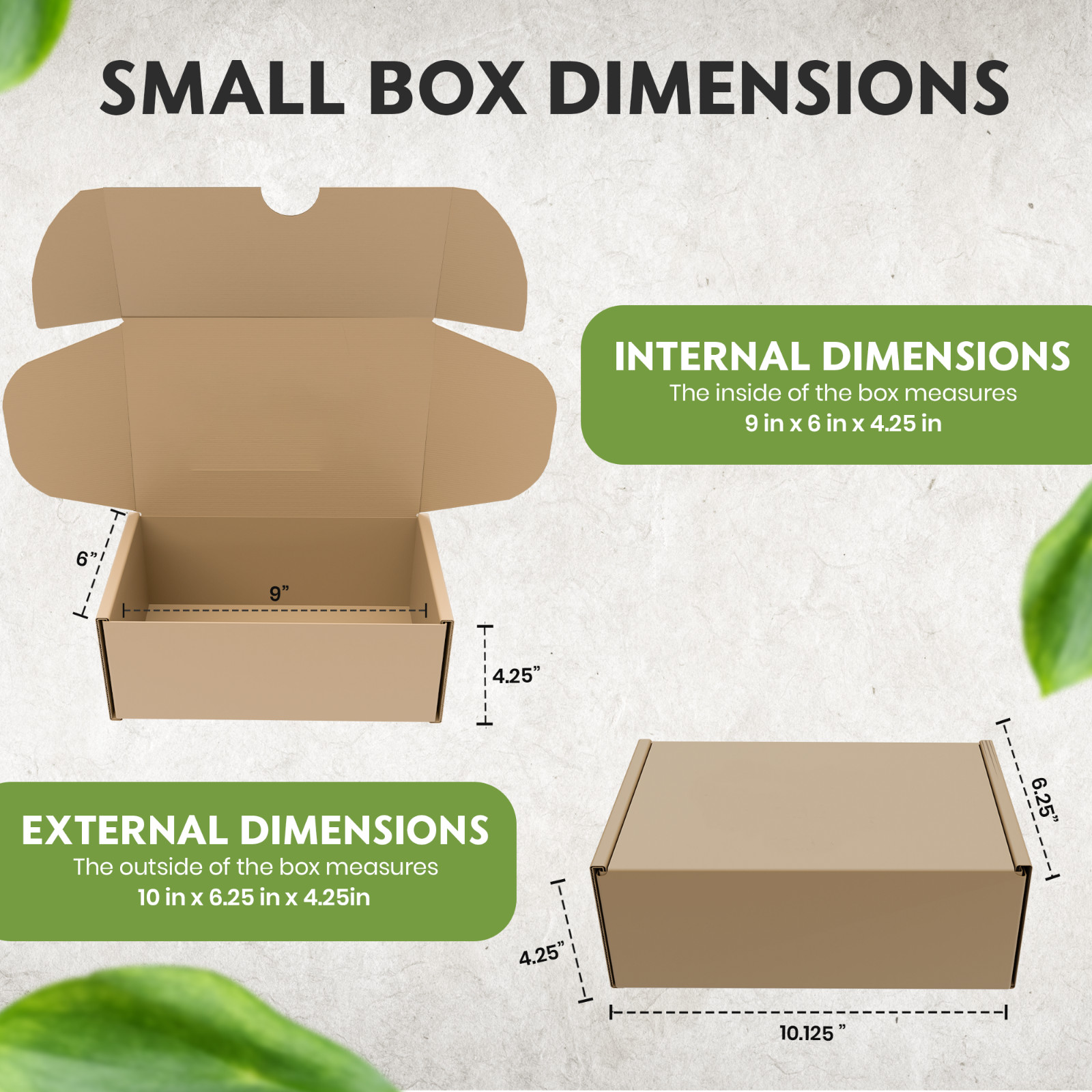 (Small Size) Blank Shipping and Replacement Shoe Box - 9" X 6" X 4.125" gallery