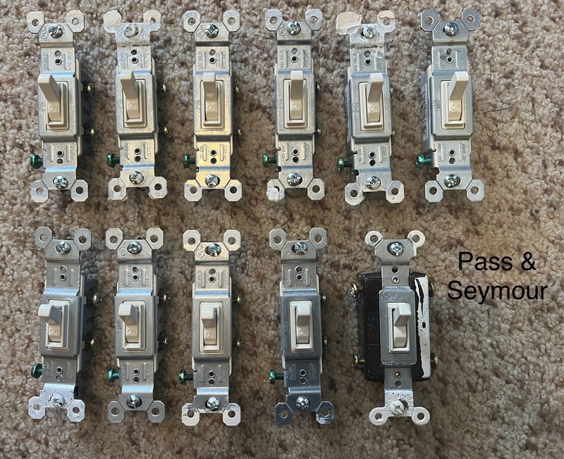 Framed Single Toggle Wall Light Switch 15A 120V Leviton, P&S, Common Brands! gallery