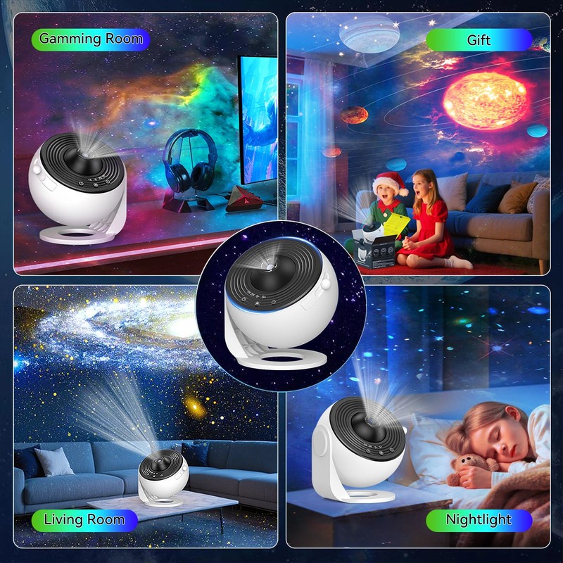 PRO Max Upgrade HD Galaxy Projector Starry Sky Projector 360° Rotate Planetarium gallery