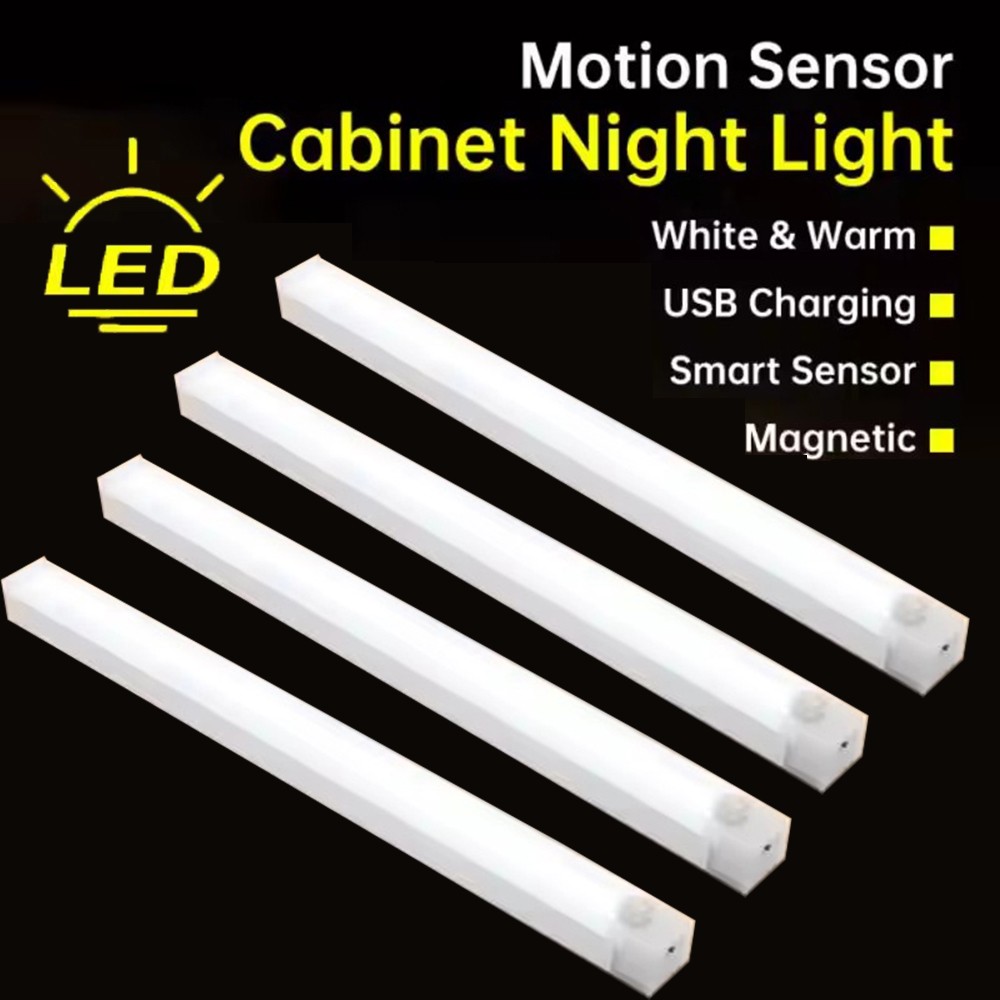 4-Pack LED Under Cabinet Lights, Rechargeable Motion Sensor, 3 Color Dimmable gallery