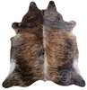 Real Cowhide Rug Dark Brindle - Size 6 X 6-7' gallery