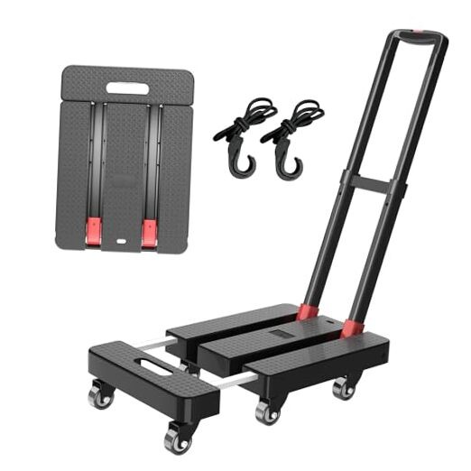 500 LBS Heavy Duty Foldable Dolly Cart with Wheels, Folding Hand Truck gallery