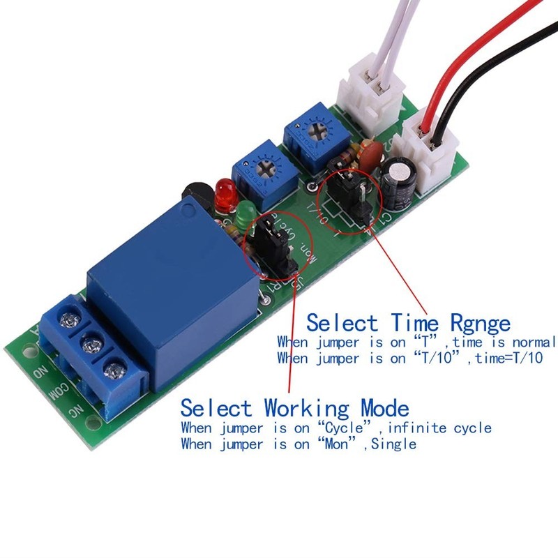 Delay Relay Module DC12V 0-120min Adjustable Timer On/Off Time Delay Relay Ti... gallery
