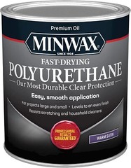 Minwax 63010444 Fast Drying Polyurethane, 1 Quart, Satin