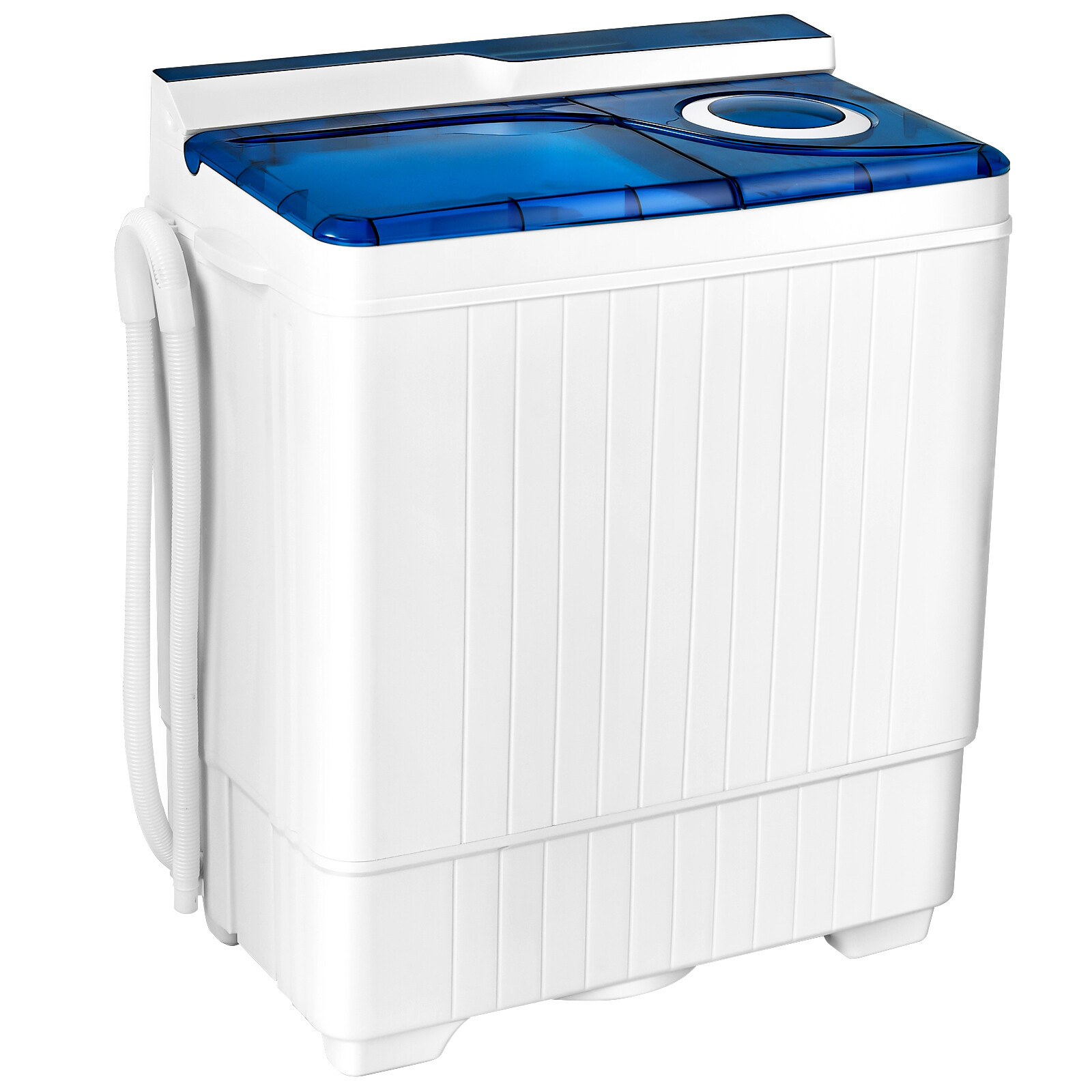 Costway 26lbs Portable Semi-automatic Washing Machine W/Built-in Drain Pump Blue gallery