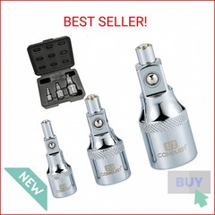CONQUER No-Drop Magnetic Socket Extension Bars – CR-V Steel 1/4″, 3/8″, 1/2″ Dri