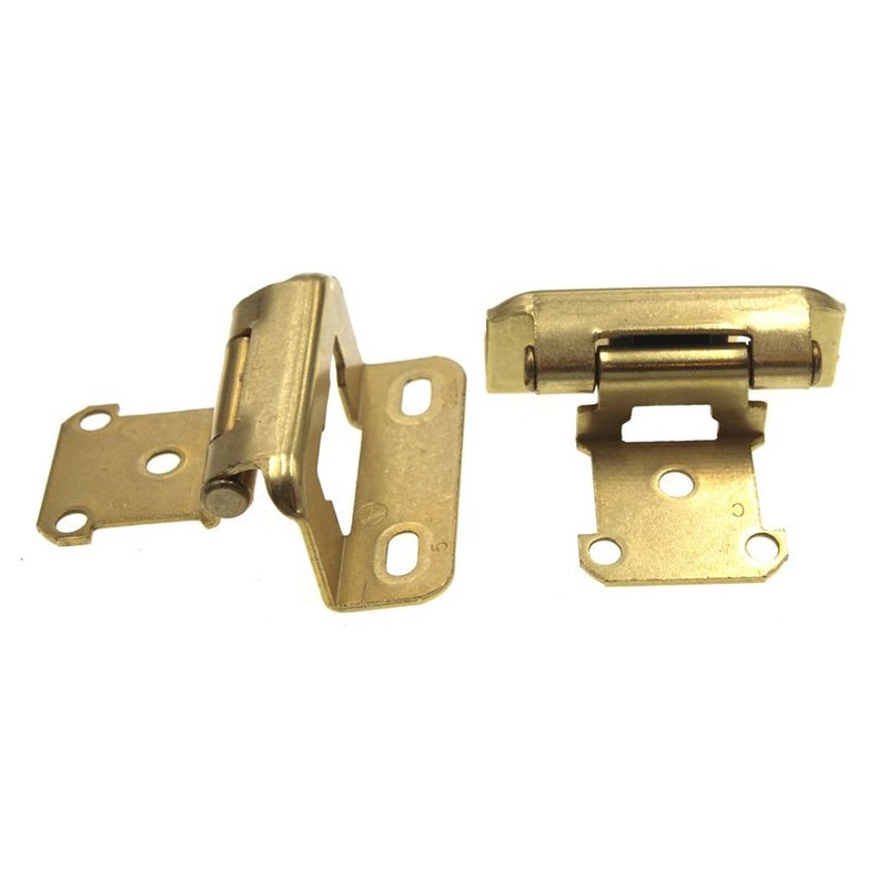 Amerock Polished Brass Partial Wrap Hinges 1/2" Overlay Self-Closing BP7550-3 gallery