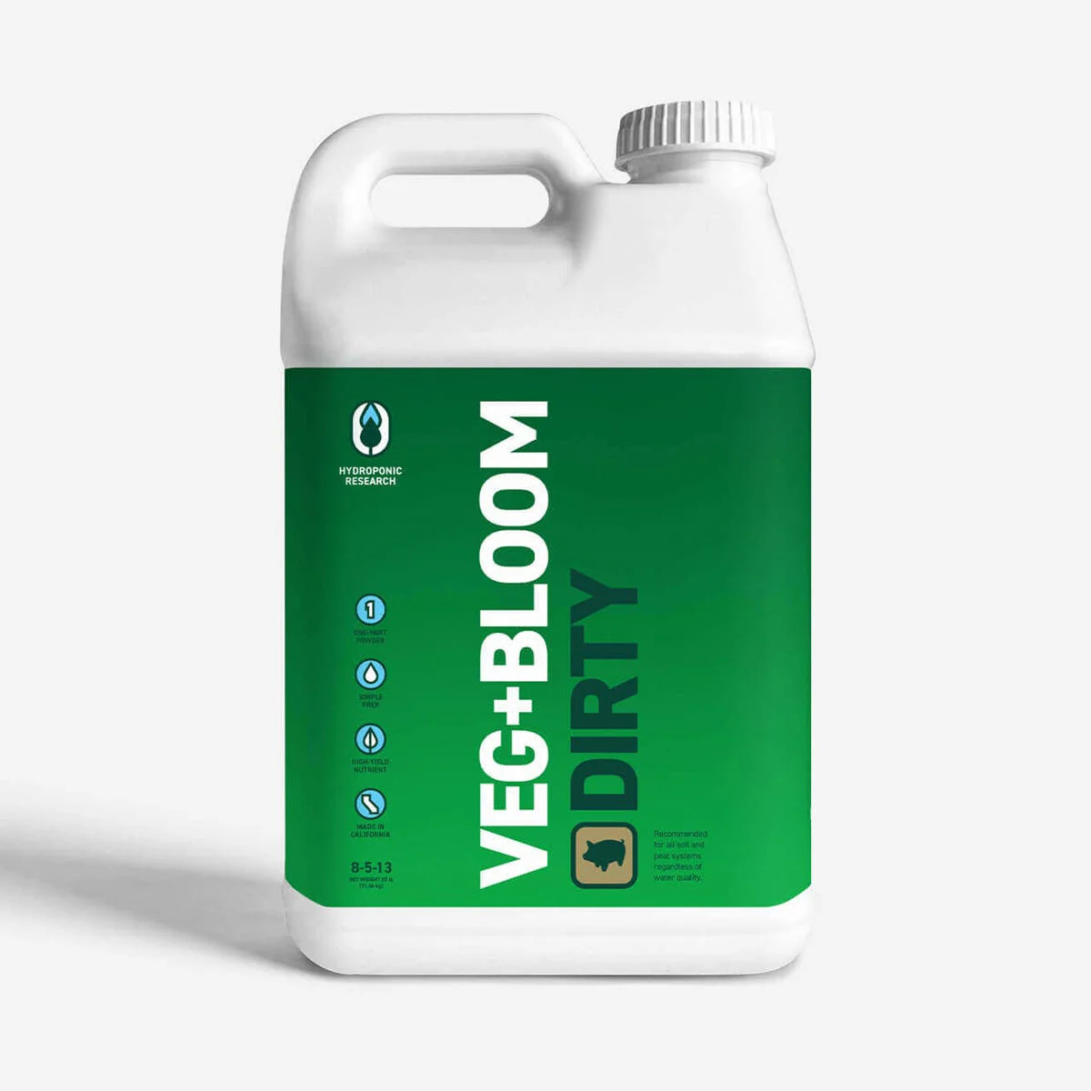 VEG+BLOOM One-Part Powder Nutrient - DIRTY - 1 lb Hydroponic Plant Nutrient gallery
