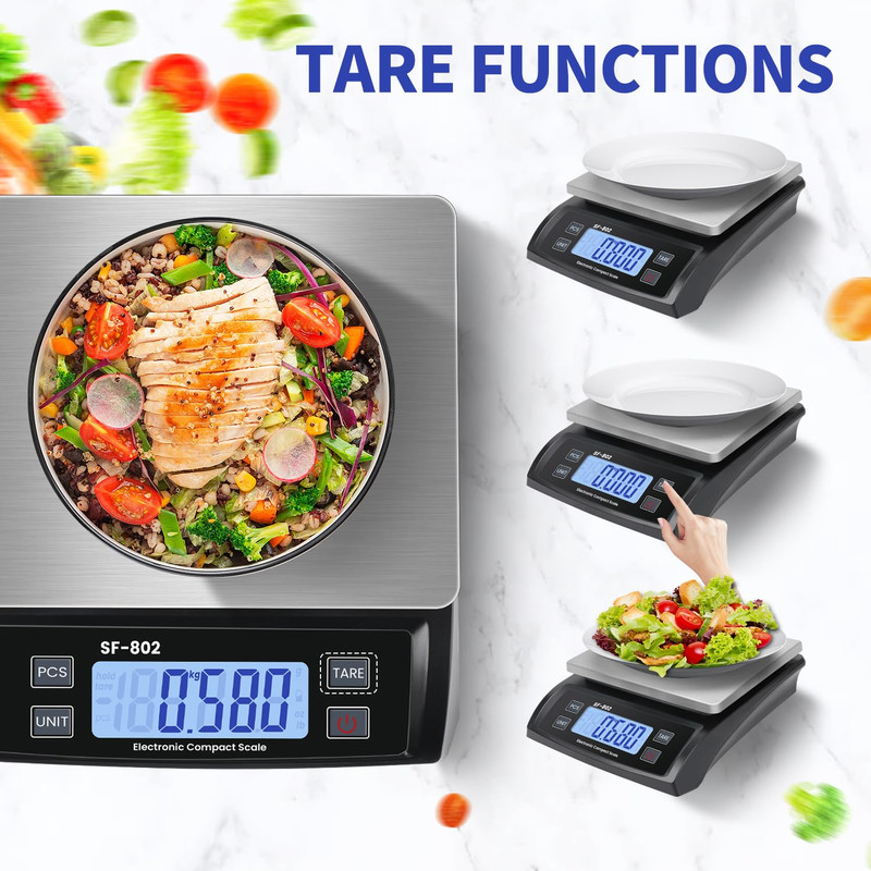 Large Digital Kitchen Scale 30Kg/66Lb Food Scale for Baking Cooking Stainless Br gallery