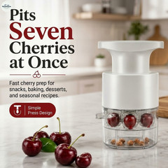 Cherry Pitter Tool for 7 Cherries at Once – Multiple Cherry Pitter Pit Remover