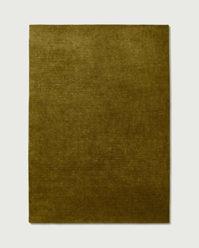 Hand Tufted Wool Area Rug | Solid Olive Green, Nordic Knots Home Decor 8x12 gallery