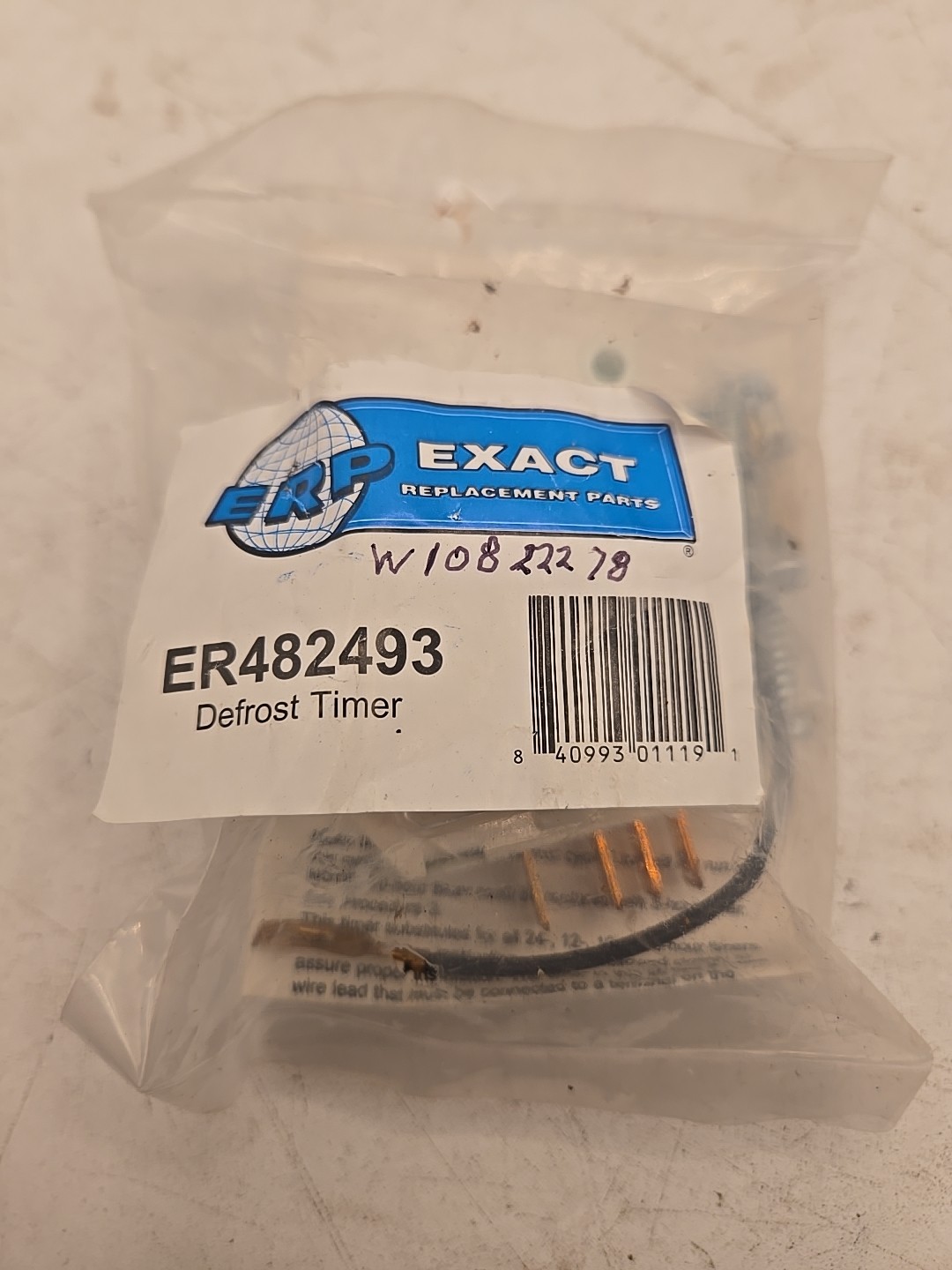 Whirlpool W10822278 Genuine OEM Defrost Timer 8hrs-25min (9D3) gallery