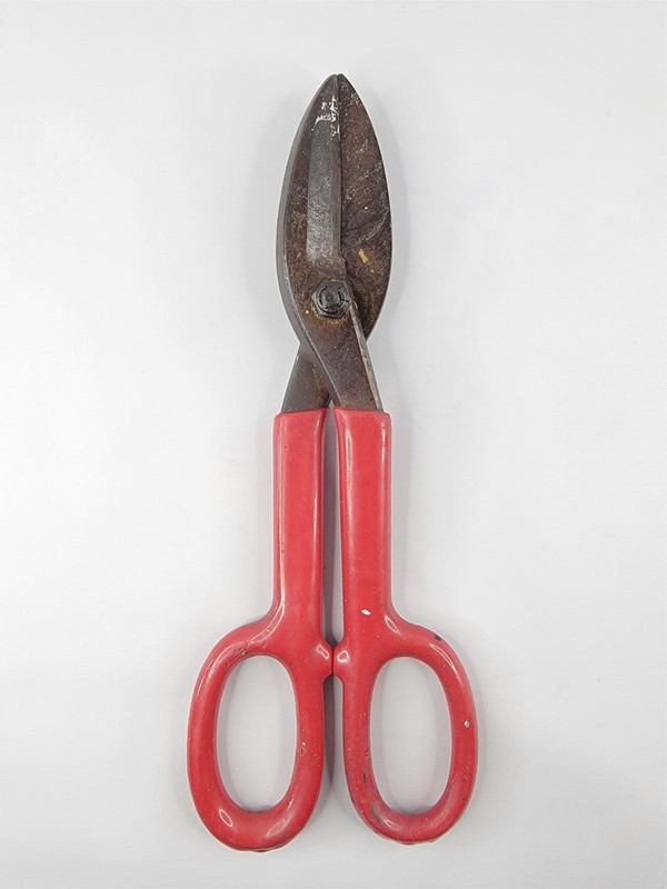 True Value Tru-Test Tin Snips Sheet Metal Shears 10" Rubberized Handles Vintage gallery