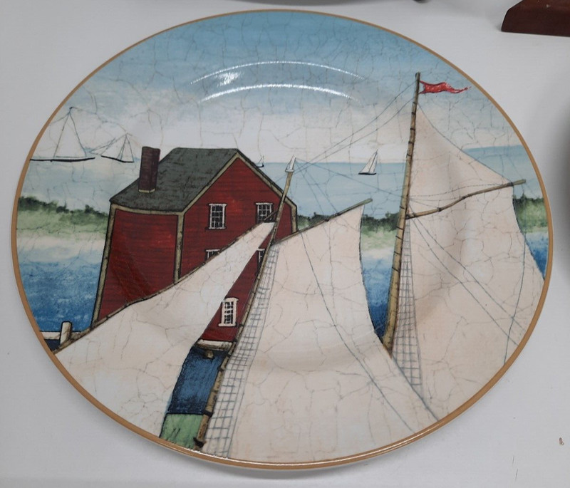 The Sakura Table Ware Lighthouse Harbor David Carter Brown 4pc Place Setting gallery