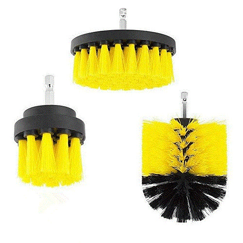 Drill Brushes Set 3pcs Tile Grout Power Scrubber Cleaner Spin Tub Shower Wall gallery