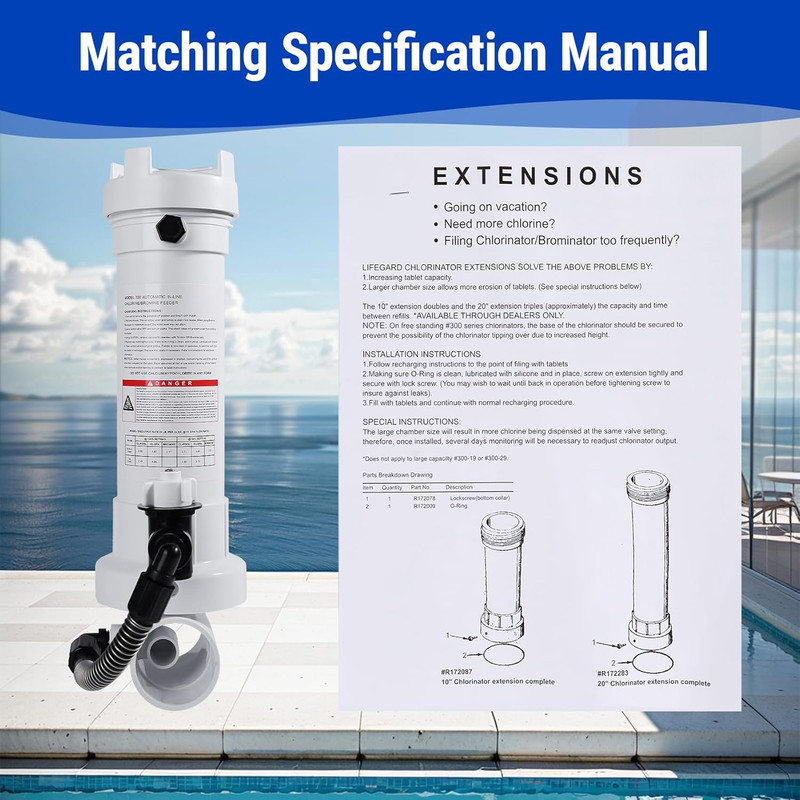 320 Pool Chlorinator Feeder - Adjustable Flow for Pools & Spas Up to 70,000 Gall gallery