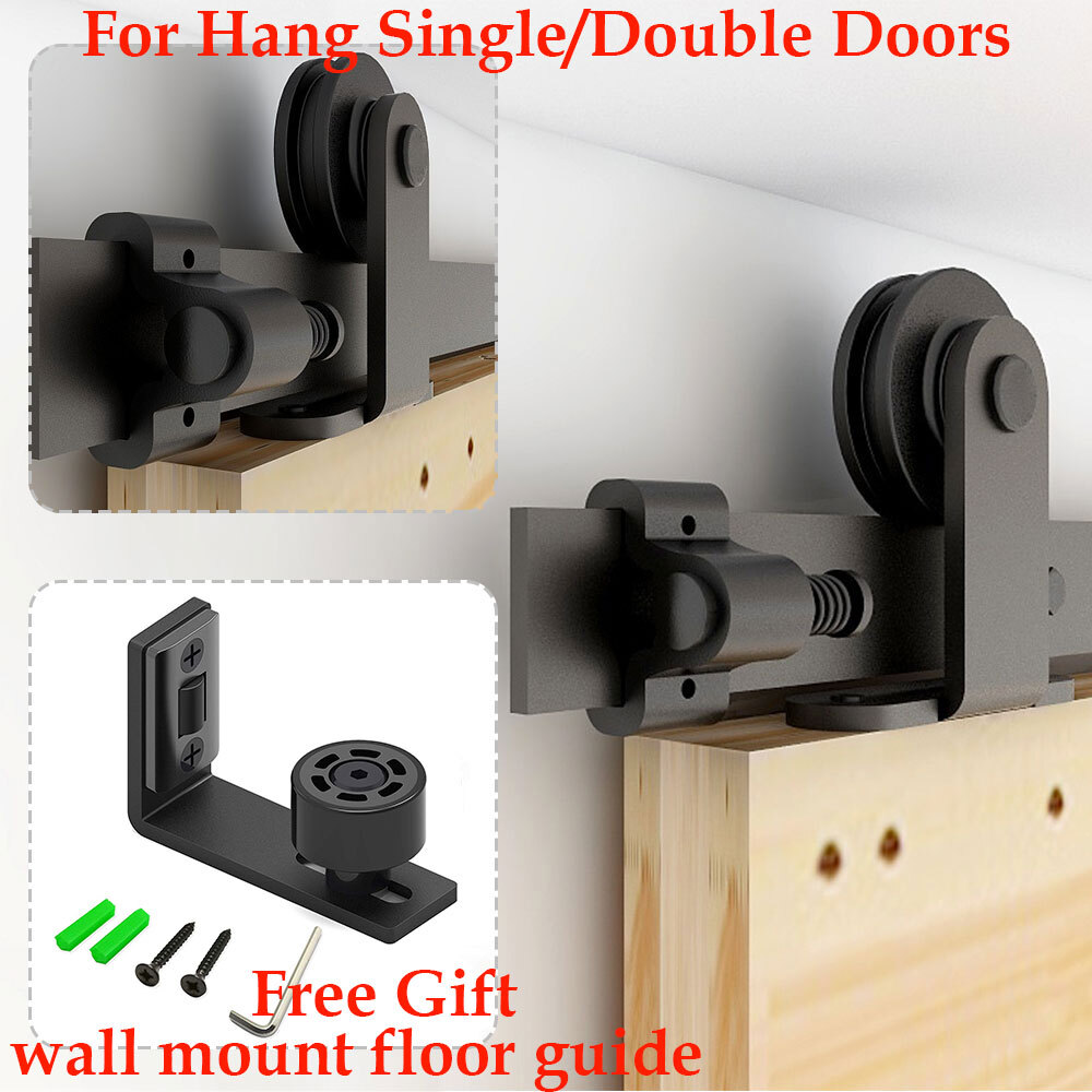 4FT -20FT Sliding Barn Door Hardware Track Single/Double Door Kit, Home/Kitchen gallery