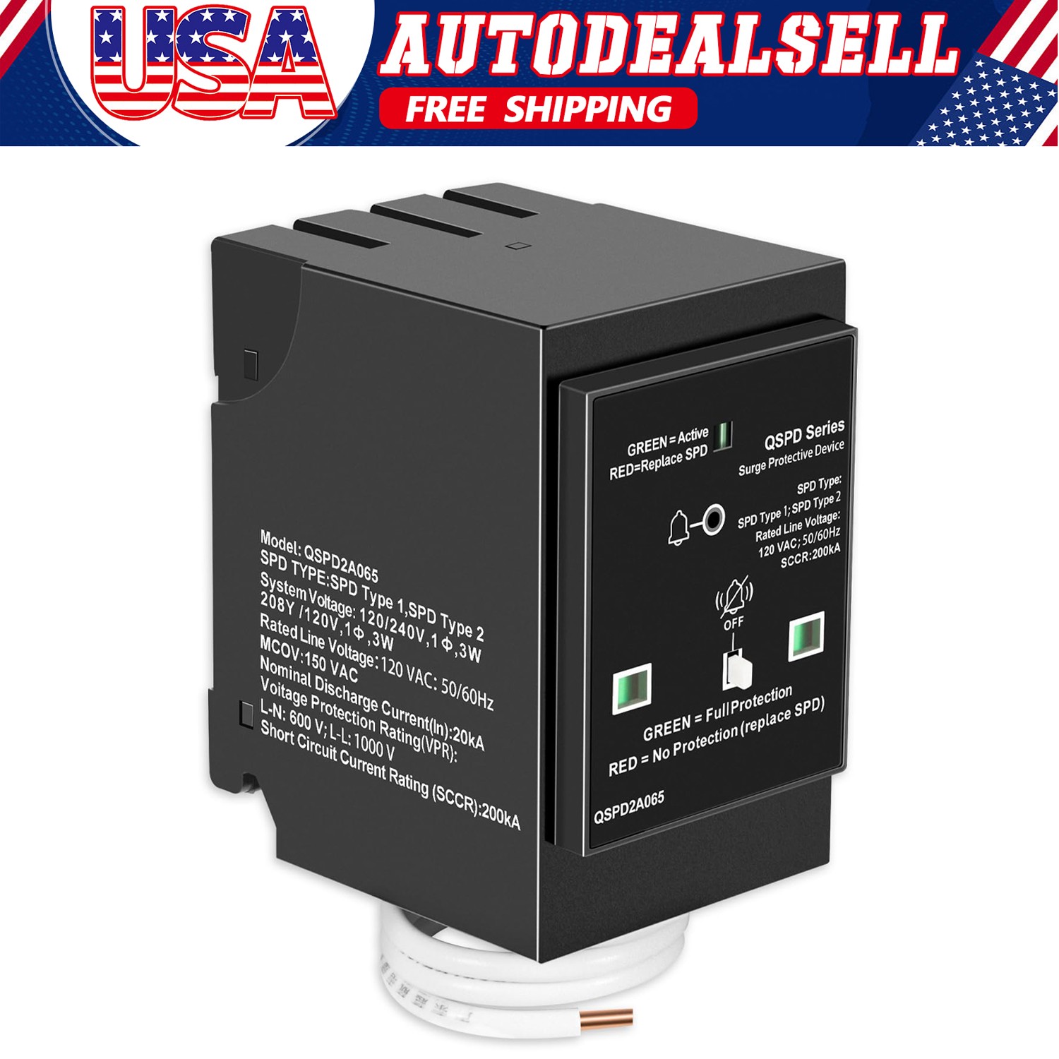 QSPD2A065P Plug-in Surge Protection Device 2-Pole 65kA for Siemens Type QP gallery