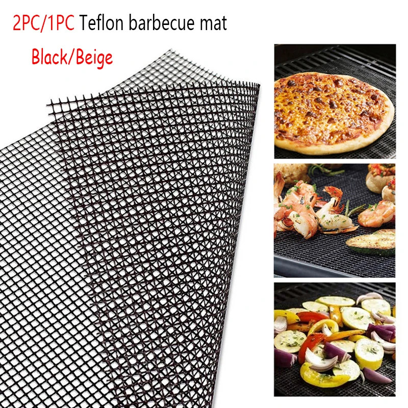 1–2 Pcs BBQ Grill Mesh Mat Reusable Non-Stick Net Cooking Sheet Outdoor Use gallery