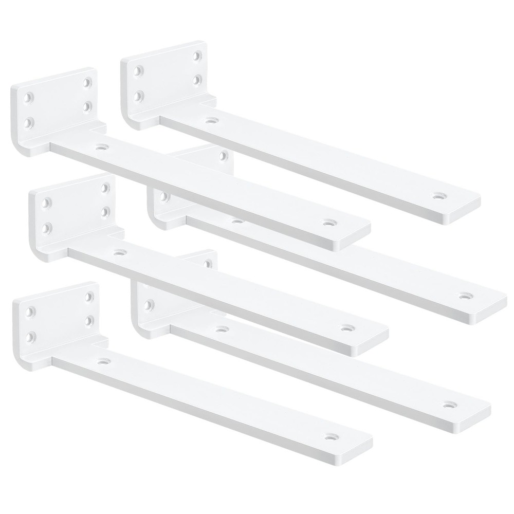 Floating Shelf Brackets 8 Inch 6 Pack Heavy Duty Metal - 150 lbs Load Capacity